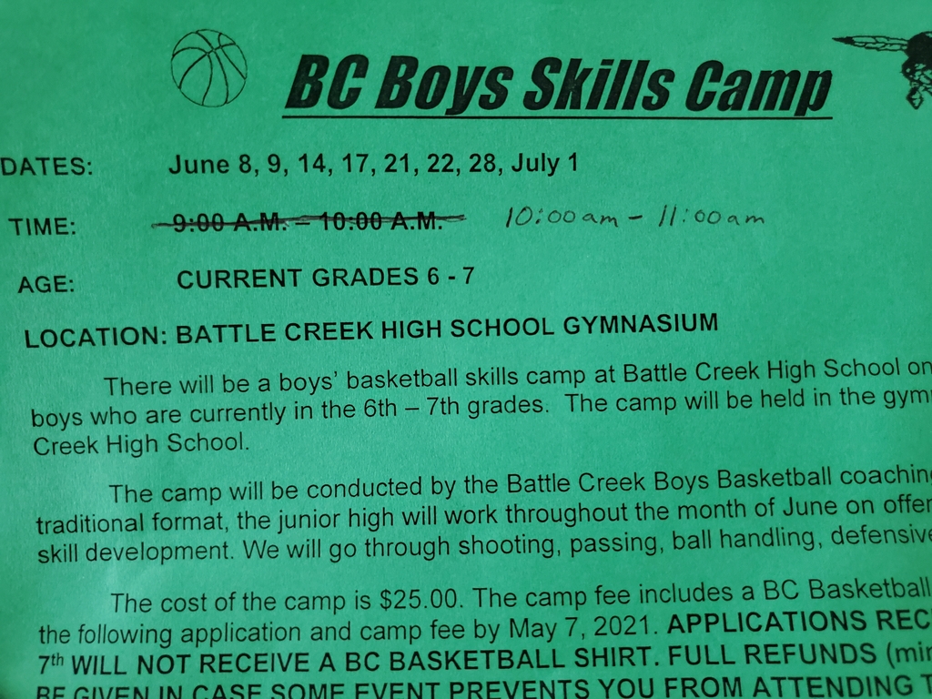 JH Boys BB skills camp