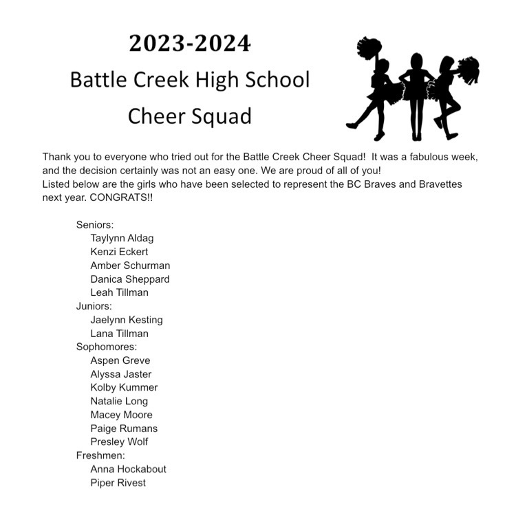 2023-2024 Cheer Squad